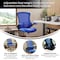 Flash Furniture Kelista Mid-Back Blue Mesh Ergonomic Drafting Chair with Adjustable Foot Ring and Flip-Up Arms BL-X-5M-D-BLUE-GG - alternate 3